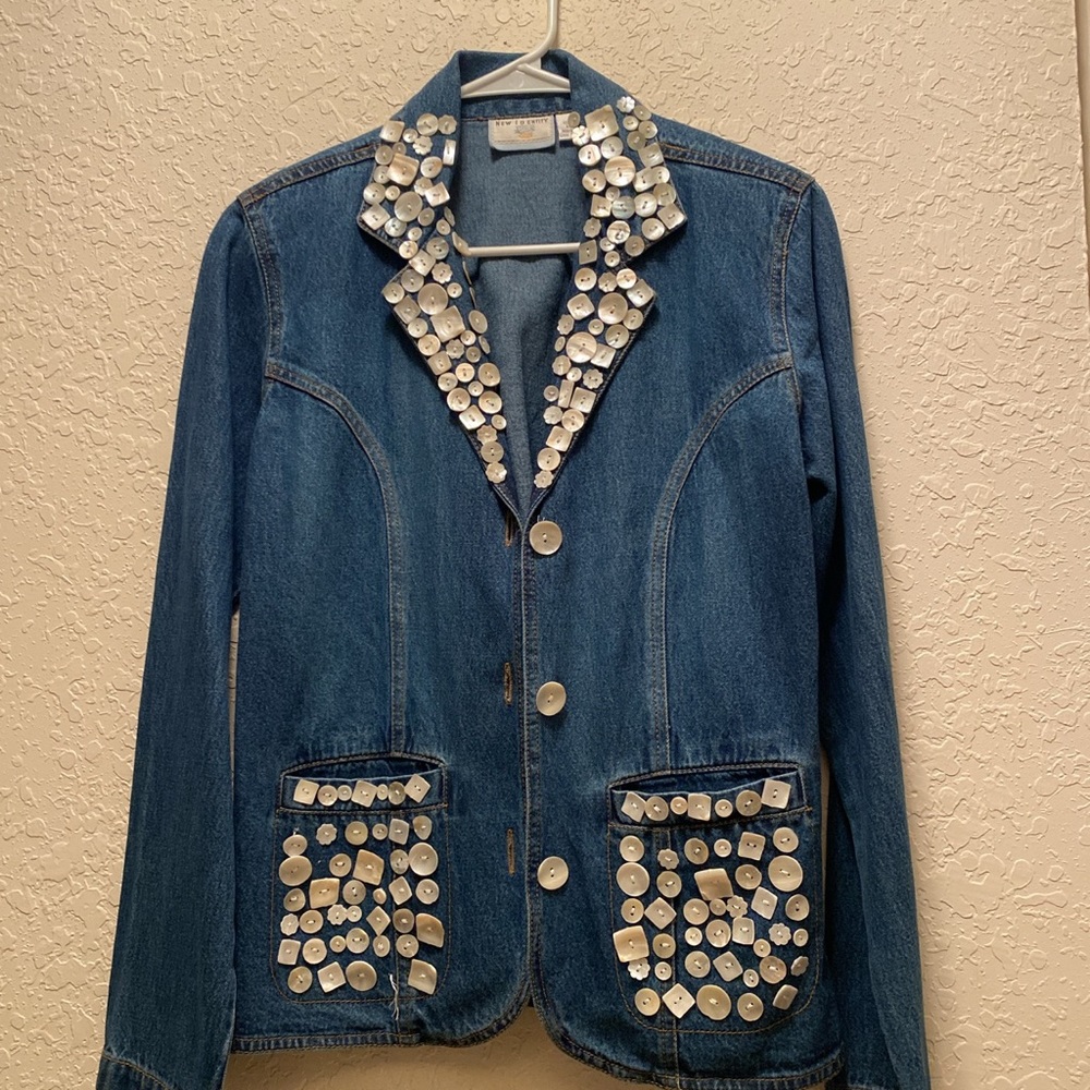 She’ll Button Jean Blazer Jacket Vintage